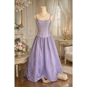 Jessica McClintock Lavender Prom Gown 5/6 USA 90s Bridgerton Formal